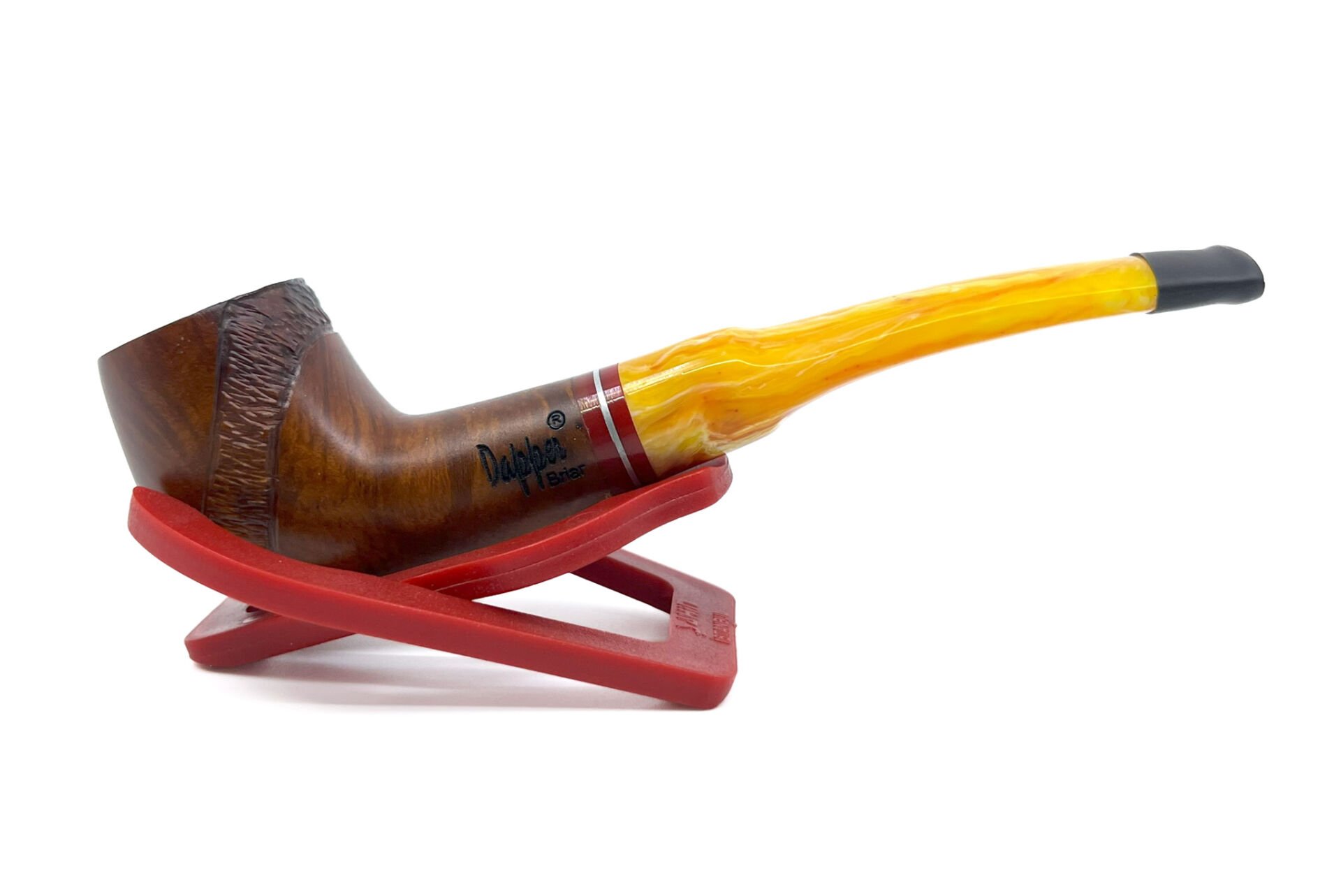 Dapper Half Bent Billiard Briar (Gül Kökü) 9 mm Filtreli El Yapımı Pipo - 2438