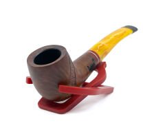 Dapper Half Bent Billiard Briar (Gül Kökü) 9 mm Filtreli El Yapımı Pipo - 2438