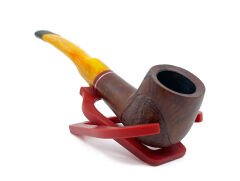 Dapper Half Bent Billiard Briar (Gül Kökü) 9 mm Filtreli El Yapımı Pipo - 2438