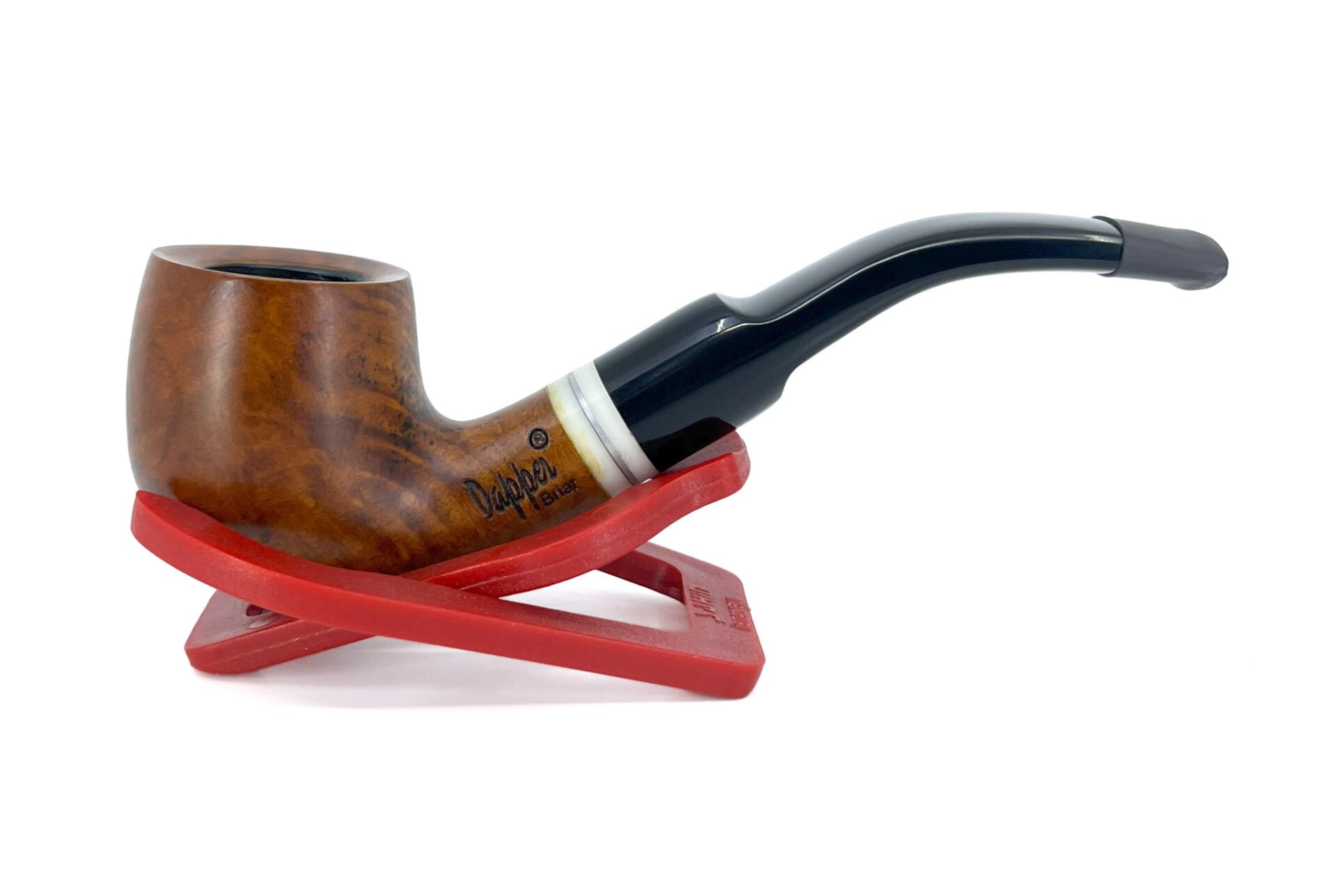 Dapper Bent Apple Briar (Gül Kökü) 9 mm Filtreli El Yapımı Pipo - 2439