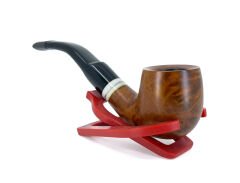 Dapper Bent Apple Briar (Gül Kökü) 9 mm Filtreli El Yapımı Pipo - 2439