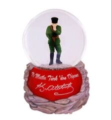 İzmir Marşlı Atatürk Kar Küresi Büyük Boy