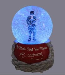 İzmir Marşlı Atatürk Kar Küresi Büyük Boy