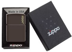 Zippo Logo Classic Brown Çakmak