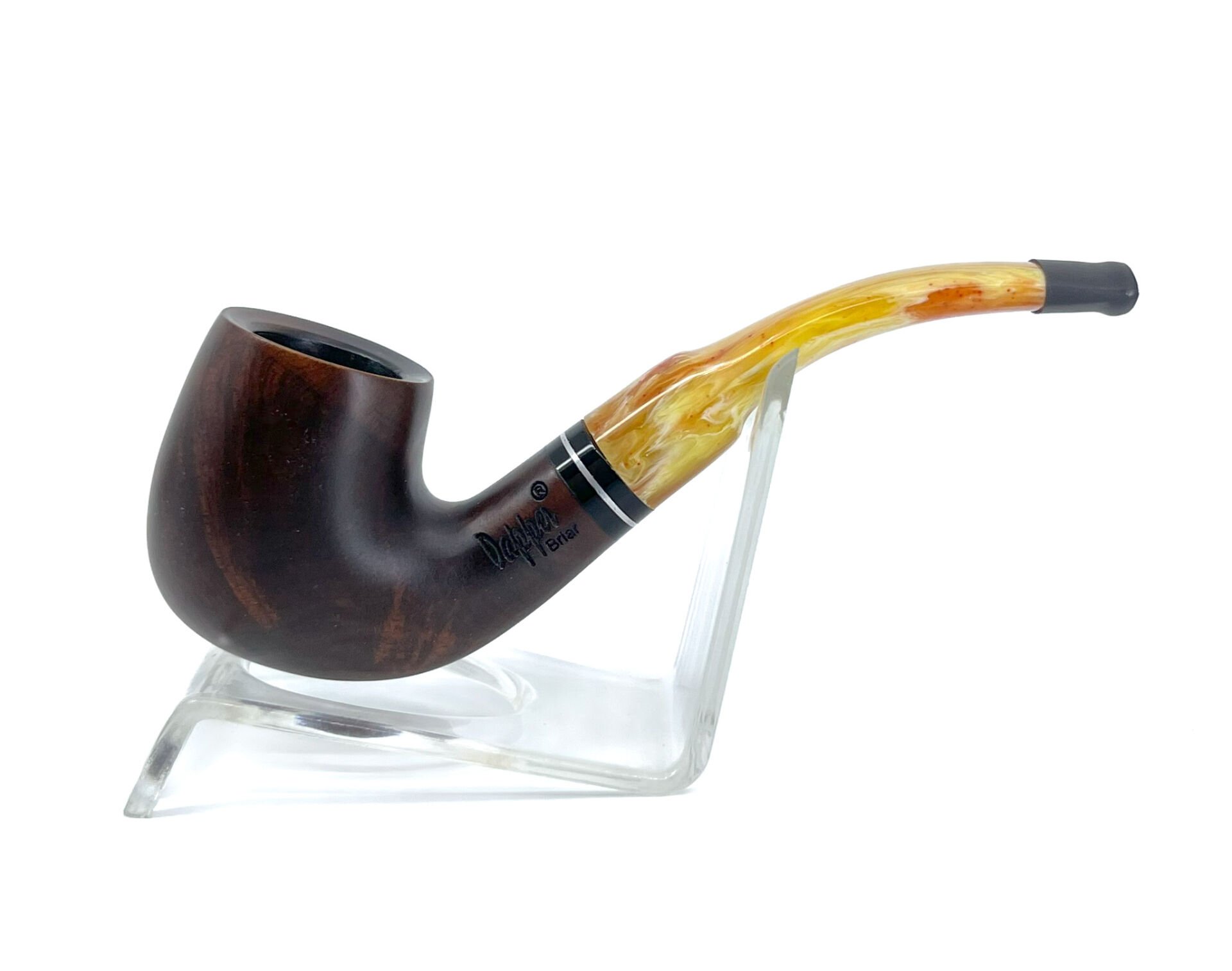 Dapper Bent Apple Briar (Gül Kökü) 9 mm Filtreli El Yapımı Pipo - 2441