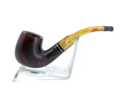 Dapper Bent Apple Briar (Gül Kökü) 9 mm Filtreli El Yapımı Pipo - 2441