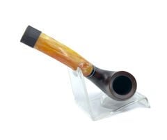 Dapper Bent Apple Briar (Gül Kökü) 9 mm Filtreli El Yapımı Pipo - 2441