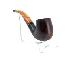 Dapper Bent Apple Briar (Gül Kökü) 9 mm Filtreli El Yapımı Pipo - 2441