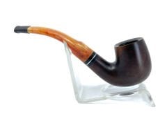 Dapper Bent Apple Briar (Gül Kökü) 9 mm Filtreli El Yapımı Pipo - 2441