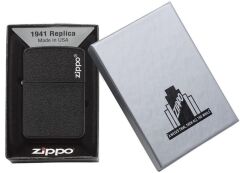 Zippo Logo 1941 Black Crackle Çakmak