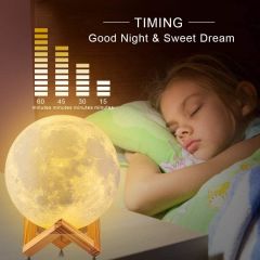 3D Moon Light - Dekoratif 3D Ay Gece Lambası