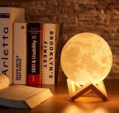 3D Moon Light - Dekoratif 3D Ay Gece Lambası