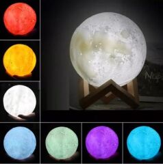 3D Moon Light - Dekoratif 3D Ay Gece Lambası