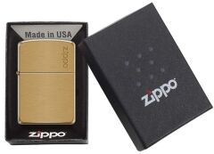 Zippo Logo 1941 Brushed Brass Çakmak