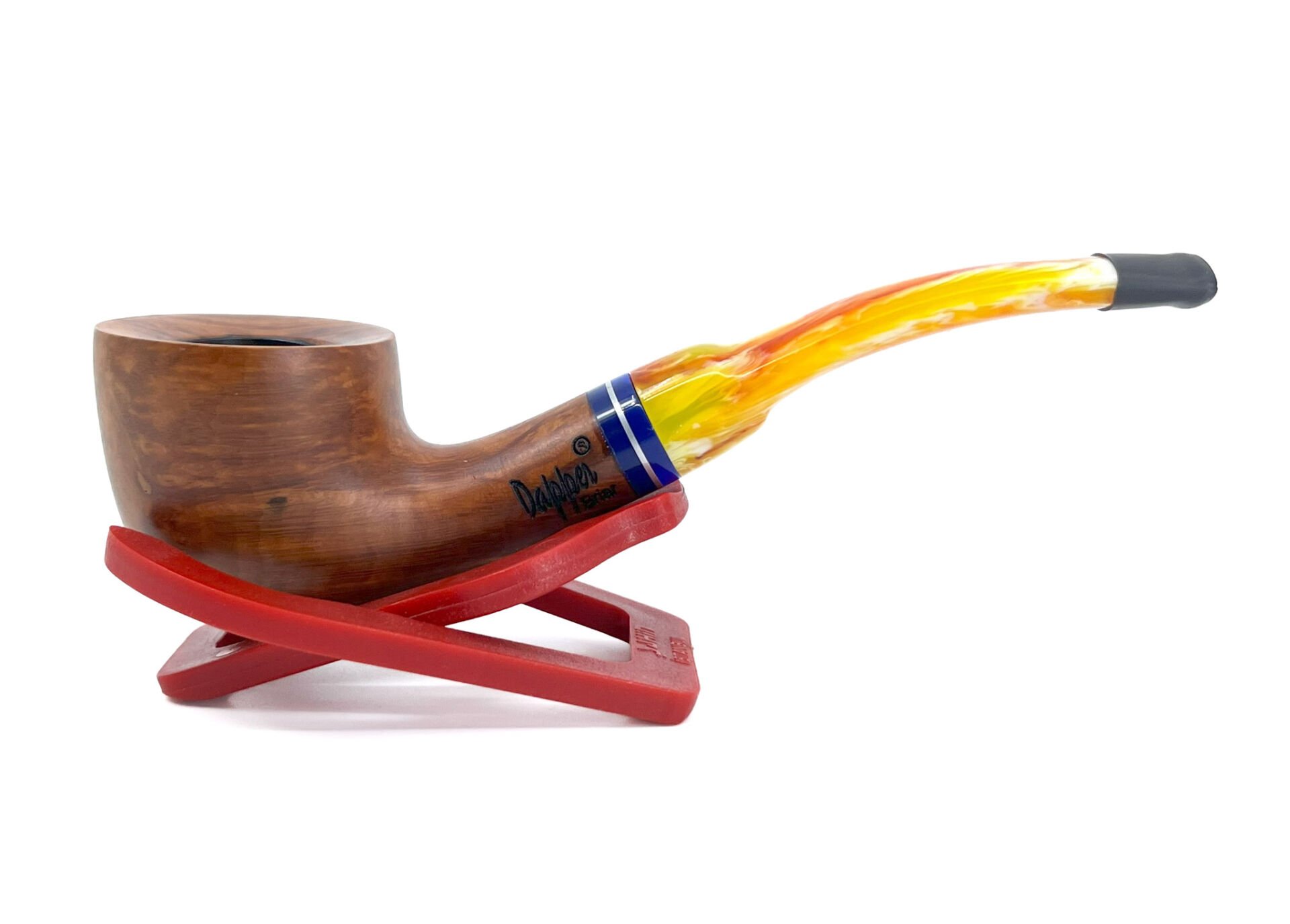 Dapper Bent Billiard Briar (Gül Kökü) 9 mm Filtreli El Yapımı Pipo - 2435