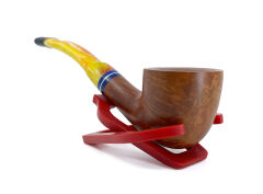 Dapper Bent Billiard Briar (Gül Kökü) 9 mm Filtreli El Yapımı Pipo - 2435