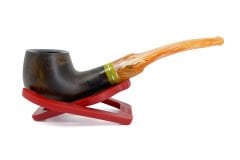 Dapper Half Bent Apple Briar (Gül Kökü) 9 mm Filtreli El Yapımı Pipo - 2434
