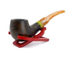 Dapper Half Bent Apple Briar (Gül Kökü) 9 mm Filtreli El Yapımı Pipo - 2434
