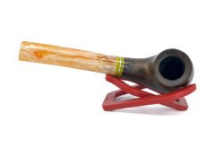 Dapper Half Bent Apple Briar (Gül Kökü) 9 mm Filtreli El Yapımı Pipo - 2434