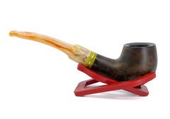 Dapper Half Bent Apple Briar (Gül Kökü) 9 mm Filtreli El Yapımı Pipo - 2434