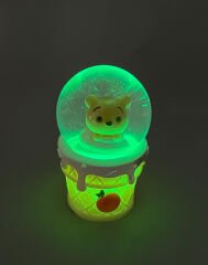 Işıklı Kar Küresi Sevimli Sarı Köpek 7 cm