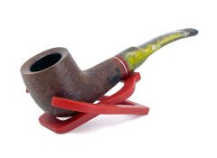 Dapper Half Bent Billiard Briar (Gül Kökü) 9 mm Filtreli El Yapımı Pipo - 2432
