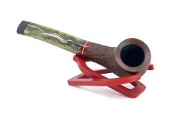 Dapper Half Bent Billiard Briar (Gül Kökü) 9 mm Filtreli El Yapımı Pipo - 2432