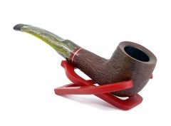 Dapper Half Bent Billiard Briar (Gül Kökü) 9 mm Filtreli El Yapımı Pipo - 2432