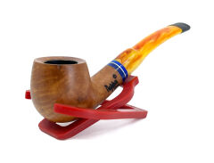 Dapper Half Bent Billiard Briar (Gül Kökü) 9 mm Filtreli El Yapımı Pipo - 2431