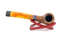 Dapper Half Bent Billiard Briar (Gül Kökü) 9 mm Filtreli El Yapımı Pipo - 2431