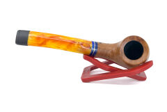 Dapper Half Bent Billiard Briar (Gül Kökü) 9 mm Filtreli El Yapımı Pipo - 2431