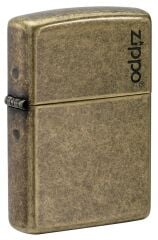 Zippo Logo Antique Brass Çakmak