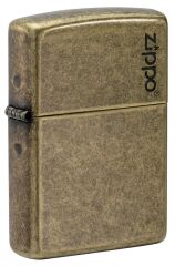 Zippo Logo Antique Brass Çakmak