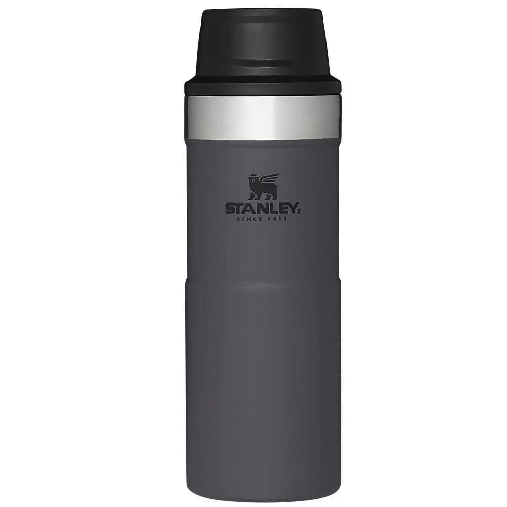 İnce Gövde Classic Trigger-Action Travel Mug 0,35 Litre(12 Oz) - Stanley Klasik Tek El Termos Bardak - Charcoal