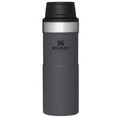 İnce Gövde Classic Trigger-Action Travel Mug 0,35 Litre(12 Oz) - Stanley Klasik Tek El Termos Bardak - Charcoal