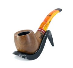 Dapper Bent Apple Briar (Gül Kökü) Pipo 9 mm Filtreli El Yapımı - 2429