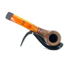 Dapper Bent Apple Briar (Gül Kökü) Pipo 9 mm Filtreli El Yapımı - 2429