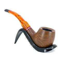 Dapper Bent Apple Briar (Gül Kökü) Pipo 9 mm Filtreli El Yapımı - 2429