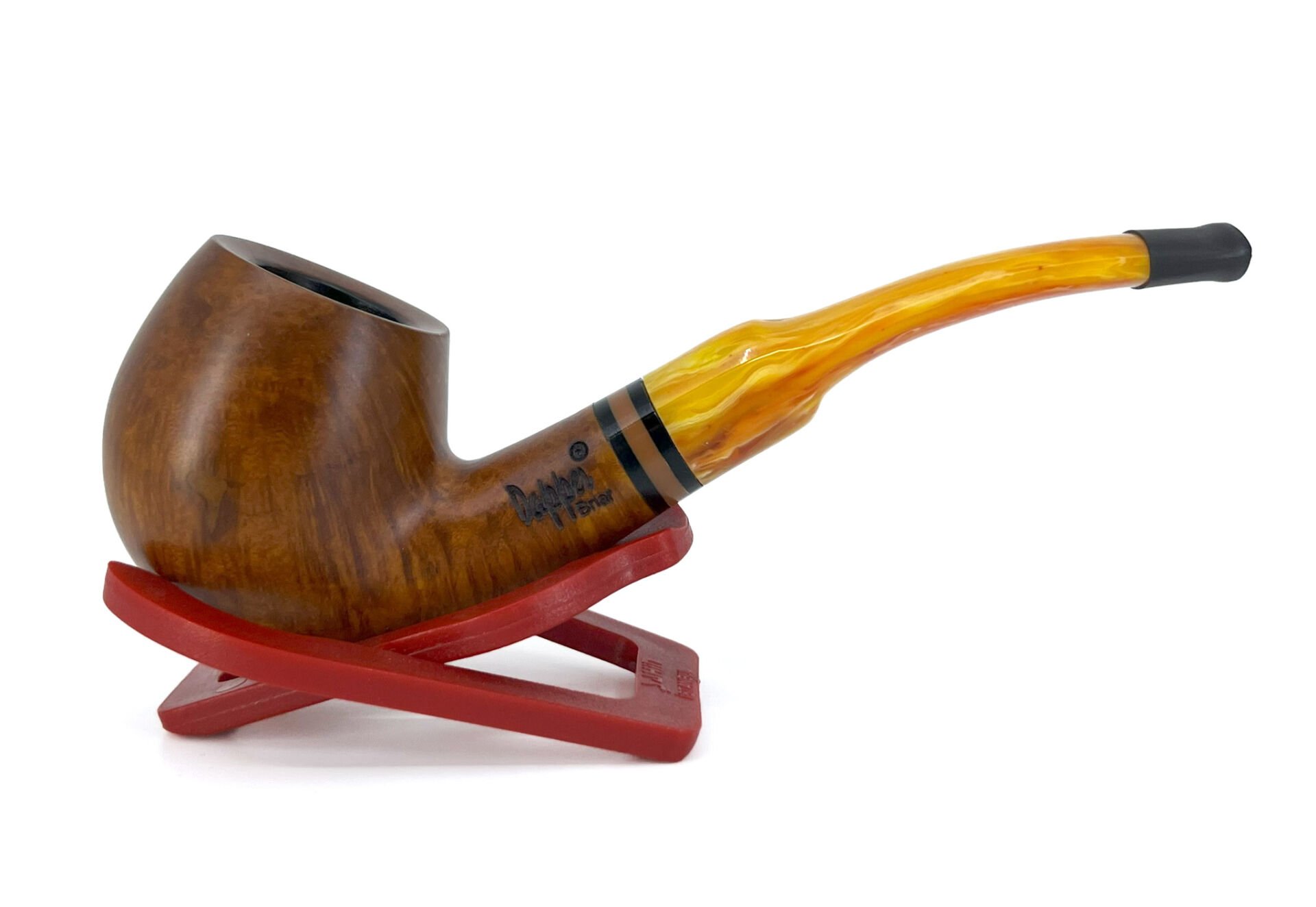 Dapper Bent Apple Briar (Gül Kökü) Pipo 9 mm Filtreli El Yapımı - 2420