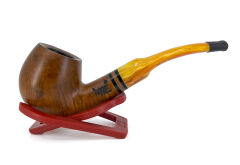 Dapper Bent Apple Briar (Gül Kökü) Pipo 9 mm Filtreli El Yapımı - 2420
