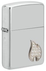 Sterling Silver Flame Emblem Dizayn Saf Gümüş Çakmak