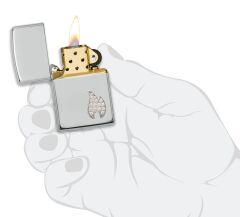 Sterling Silver Flame Emblem Dizayn Saf Gümüş Çakmak