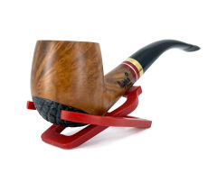Dapper Bent Apple Briar (Gül Kökü) Pipo 9 mm Filtreli El Yapımı - 2424