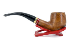 Dapper Bent Apple Briar (Gül Kökü) Pipo 9 mm Filtreli El Yapımı - 2424