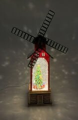 Yılbaşı Ağacı Yel Değirmeni Işıklı ve Müzikli Kar Küresi