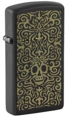 Zippo Slim Skull Filigree Dizayn Çakmak