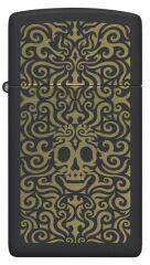 Zippo Slim Skull Filigree Dizayn Çakmak