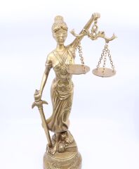 Dekoratif Justitia Themis Adalet Tanrıçası Pirinç Biblo