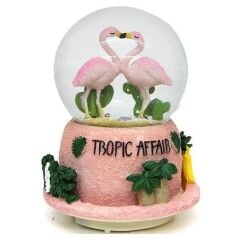 Flamingo Büyük Boy Otomatik Dönen Kar Küresi