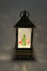 Işıklı ve Müzikli Kar Küresi Dönen Noel Baba